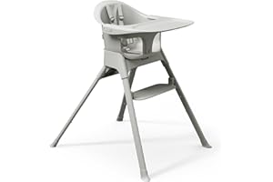 Mompush Olli 7-in-1 Convertible High Chair for Babies and Toddlers – Adjustable Height & Footrest, Dishwasher-Safe Tray, Comp