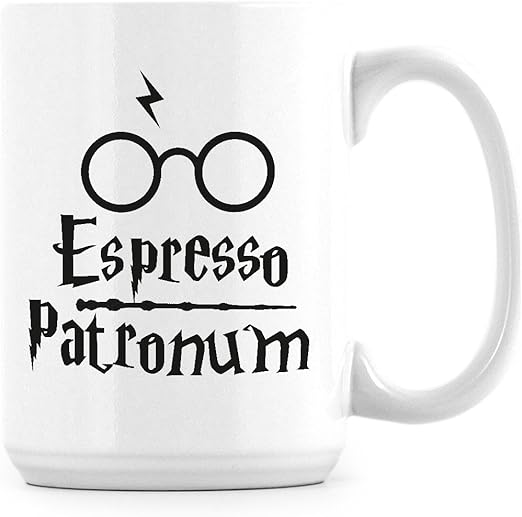 Amazon Com Harry Potter Mug Espresso Patronum Coffee Mugs Hogwarts Gift Cup Kitchen Dining