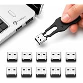 USB A Port Blockers 10 Pack, Two Point Zinc Alloy Locks, 1 Key, Black | Two point locking design, zinc alloy construction, helps deter unauthorized USB access, removable with included key