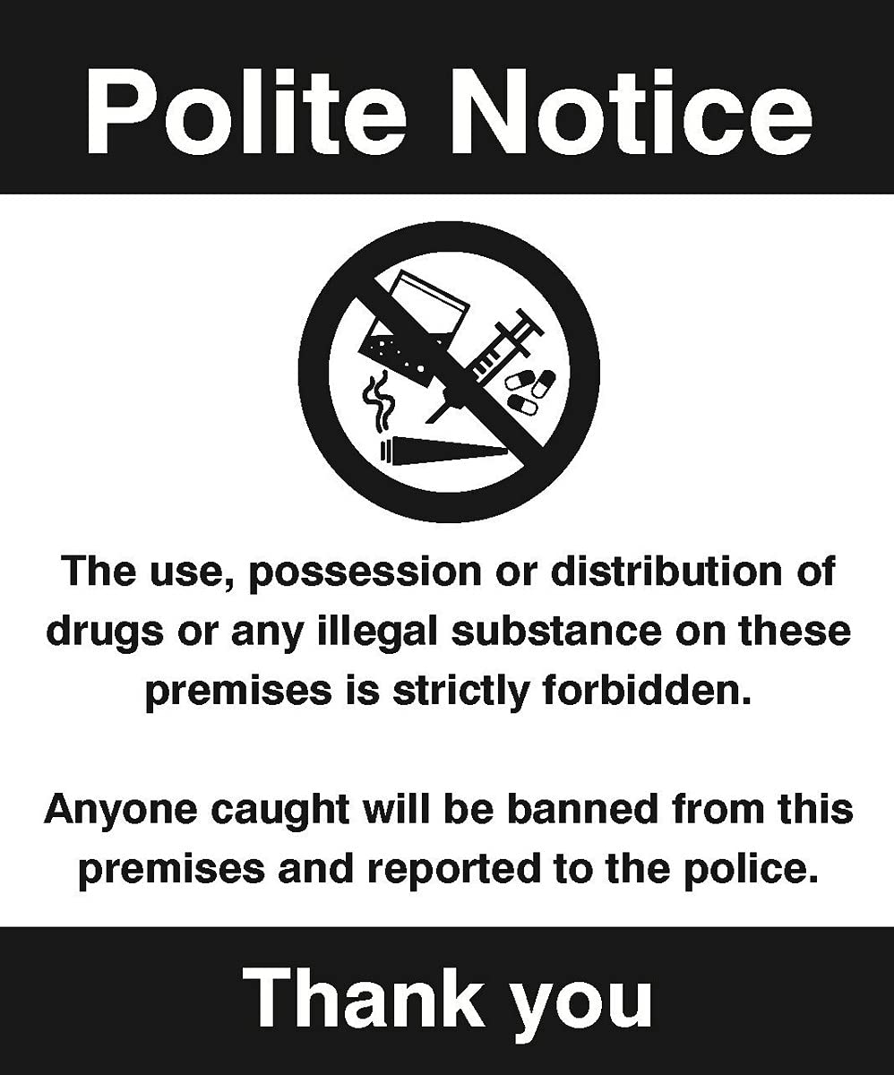 Caledonia Signs 27107H Sign, Use/Possession/Distribution Of Drugs Is Prohibited