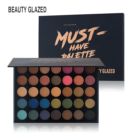 Beauty Glazed 35 Farben Smokey Lidschatten Palette Matte Langlebig & Schimmer Warm Farbe Augenschatten Palette Kosmetik Makeu