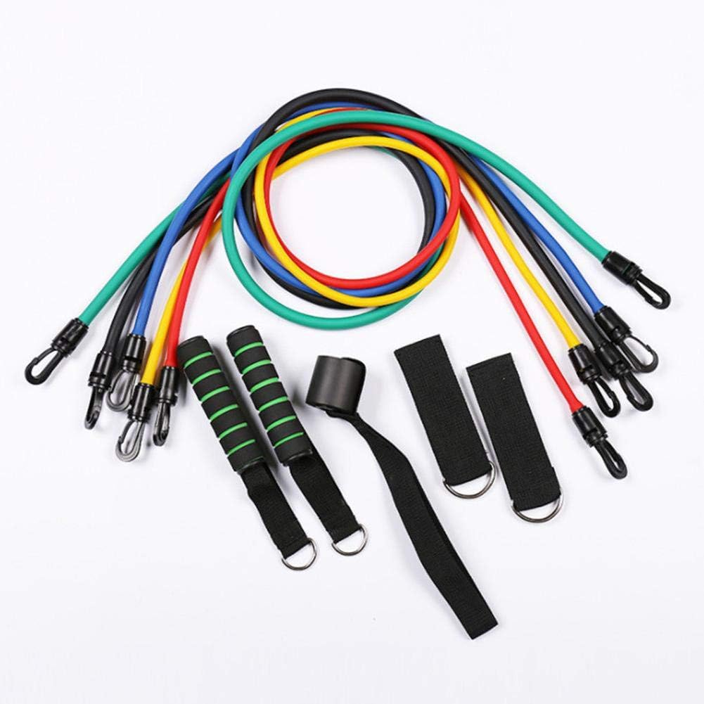 themesmith 11pcs Fitness Rope Puller Plastic Hook Pull Rope Kit Rally Kit Set Portable Exercise Resistance Band Set