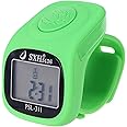 PHONEX Tally Counter Clicker : Multi-Channel Digital Finger Counter Tasbih with LED, Beep Sound, Time Clock & Reset Button - Premium Quality Dhikr Counter & Tasbeeh Counter (Green)