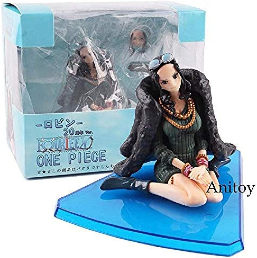 WXxiaowu One Piece Figures Anime 20th Anniversary Ver Luffy Zoro Nami Sanji Chopper Usopp Robin Franky Blook Action Figure Toy 19cm A-D