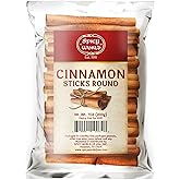 Spicy World Cinnamon Sticks 7 Ounce Bag - 36-44 Sticks - Perfect for Baking, Cooking & Beverages - 3+ Inches Length - Cassia 