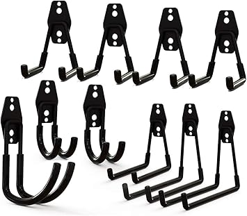 Garage Haken Garage Opslag Haken Zwarte Zware Muur Mount Organizer Gereedschap Opslag Voor Elektrisch Gereedschap Ladder Haken 10packs Amazon Nl