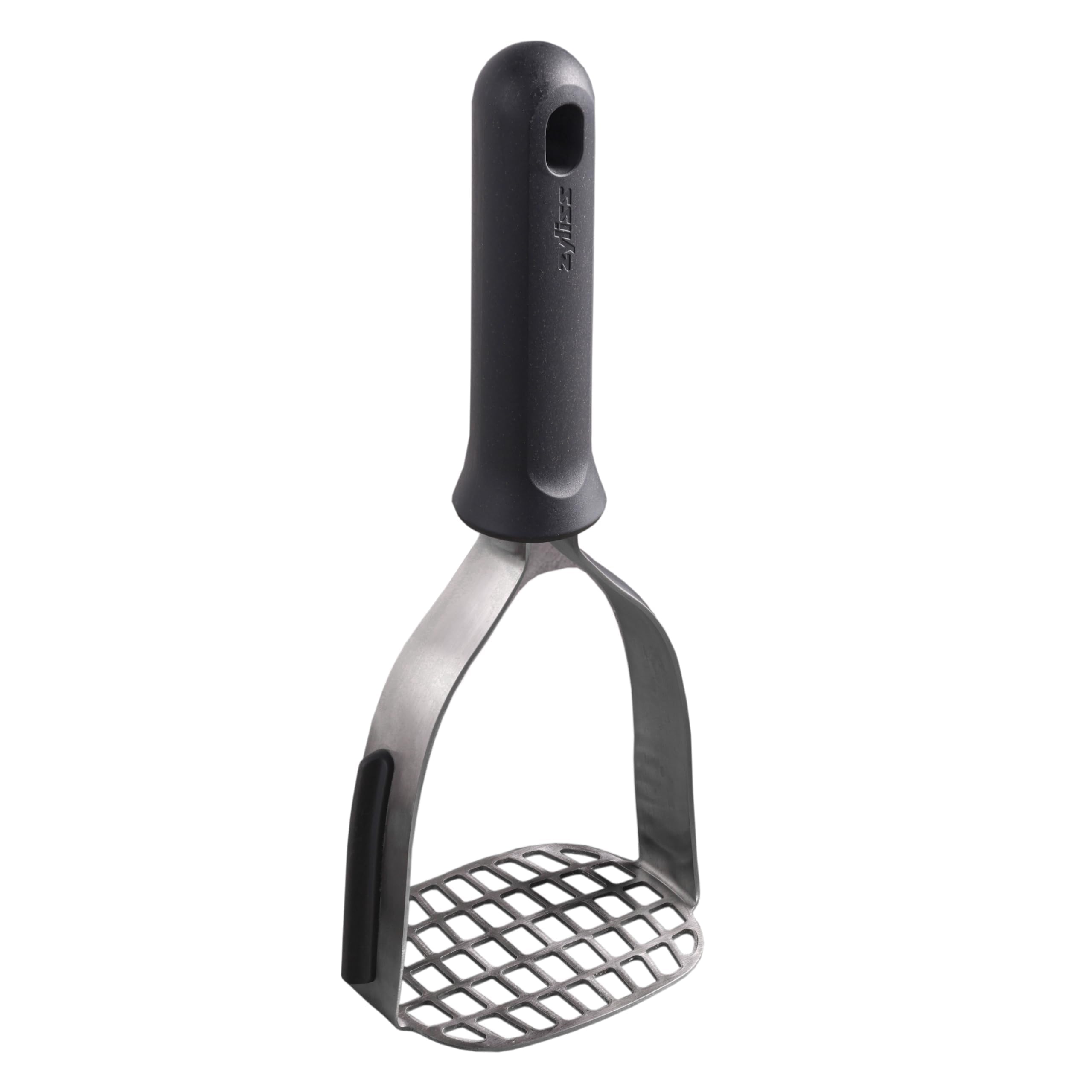 Zyliss Potato Masher, Robust Stainless Steel with Sustainable Wheat Straw Handle for Mashing Potato, Vegetables Garlic, Dishwasher Safe, Includes Scraper