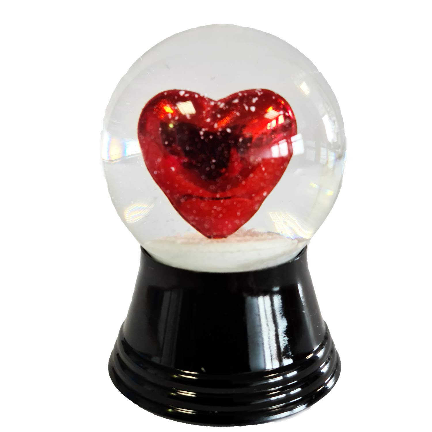 VIENNA SNOWGLOBE Glass Snow Globe - Almost Like Real Snow Design: Anodized Heart, 4.5 cm