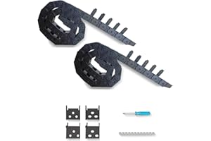 TFORVE 2pcs 39.4 inch Drag Chain Cable Carrier Open Type R28 Wire Cable Chain for CNC Router Mill and 3D Printer,Extra 2 Pair End Connectors,1pc Screwdriver,9 Screws(18x25 Outside Open)