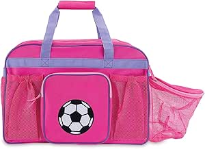 purple soccer bag