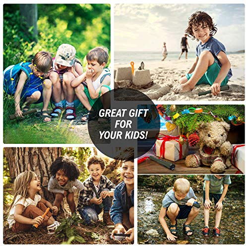 Metal Detector Pinpointer Water Resistant Gold Treasure Hunting Unearthing Tool Accessories with Buzzer Vibration for Kids Adults Bonus 2 Pack Battery and Belt Holster (Army Green)