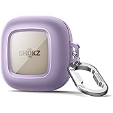 SURITCH for SHOKZ OpenFit Case Cover, Shockproof Magnetic Cases for SHOKZ OpenFit Open-Ear Earbuds True Wireless Bluetooth Headphones, Protective Cover with Magnetic Lid Lock & Carabiner, Purple