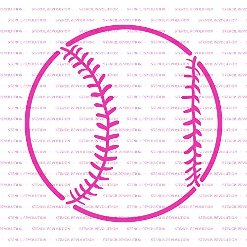 Baseball Stencil Template - Reusable Stencil with Multiple Sizes Available