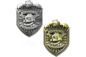 FUNBOAT FNAF Security Guard Badge - Freddy Fazbear's Night Guard Pin - FNAF Costume Gifts for Kids Men Women and Fans