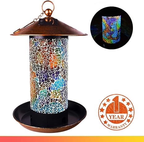 Amazon Com Solar Bird Feeder For Outside Hanger Bird House For