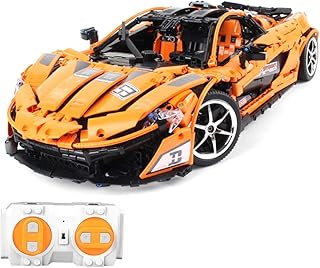 DXX Technik Bausteine Auto McLaren P1 Sportwagen, 3427Teile 1:8 2.4G Sportwagen Bausteine Konstruktionsspielzeug Kompatibel mit Lego Technic