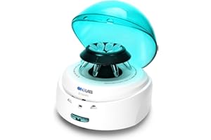 ONiLAB Scientific Mini Centrifuge 5000RPM,1360 x g RCF, Lab Benchtop Centrifuge with 2 Rotors for 8 x 0.2/0.5/1.5/2.0ml and 0.2mL×32 PCR Strips, Low Noise≤45dB, 100-240V,Green lid(ONLY for MICROTUBES)