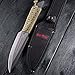 Grand Way Tactical Survival Throwing Knife - Stainless Steel Sharp Black Blade - Thrower Sheath - Everyday Sports, Fighting Rescue - Self-Defense Camping 15715