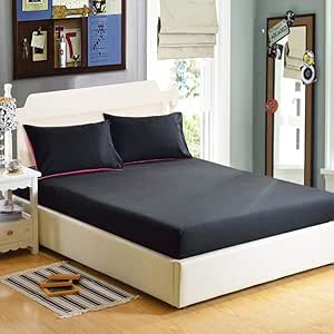 XIANNV Sábanas Ajustables de Color sólido Sábanas para Cama Doble