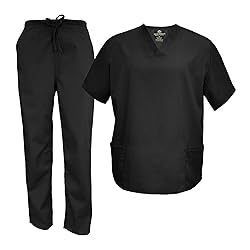 Natural Uniforms Men's Scrub Set Medical Scrub Tops