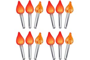 Pack of 12 Glowing Torch Party Charm Light Flame Simulation Suitable for Youthful People Indoor Soft LED Flame Torch Props