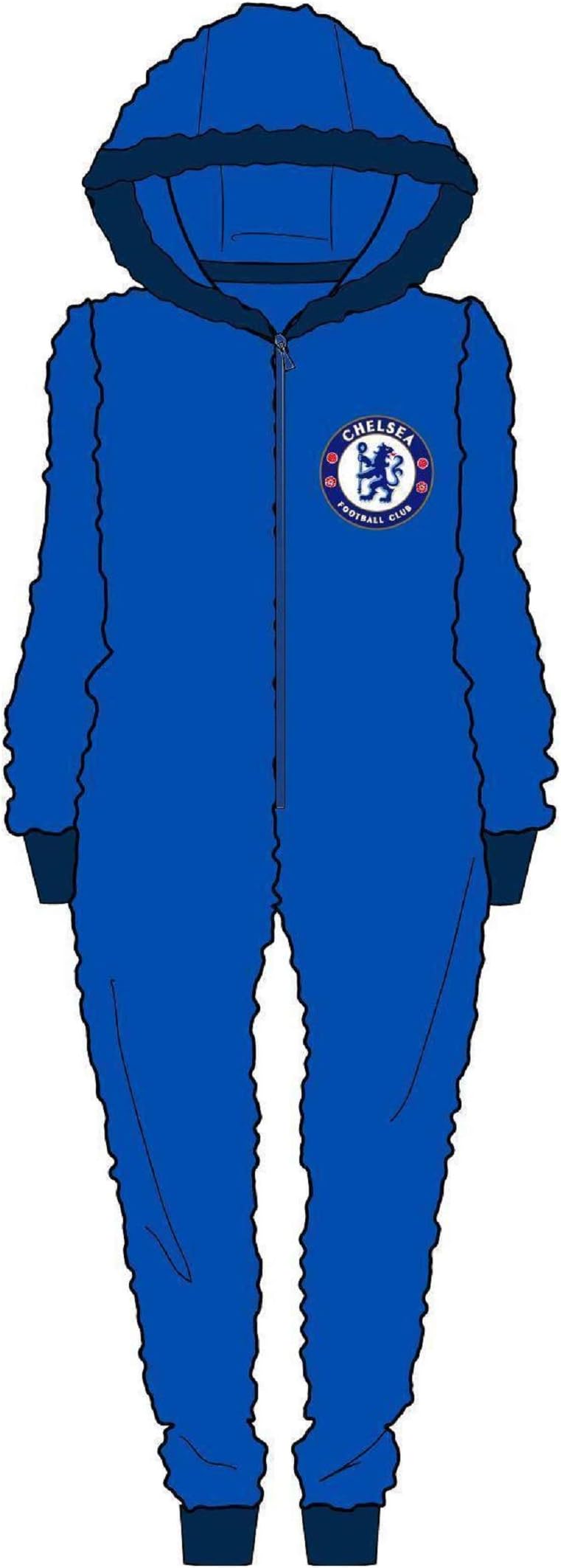Men's Official Chelsea Football Fleece All in ONE Sleepwear Jumpsuit Size M, L & XL