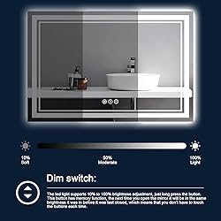 ISTRIPMF 60 x 36 Inch LED Bathroom Mirror with