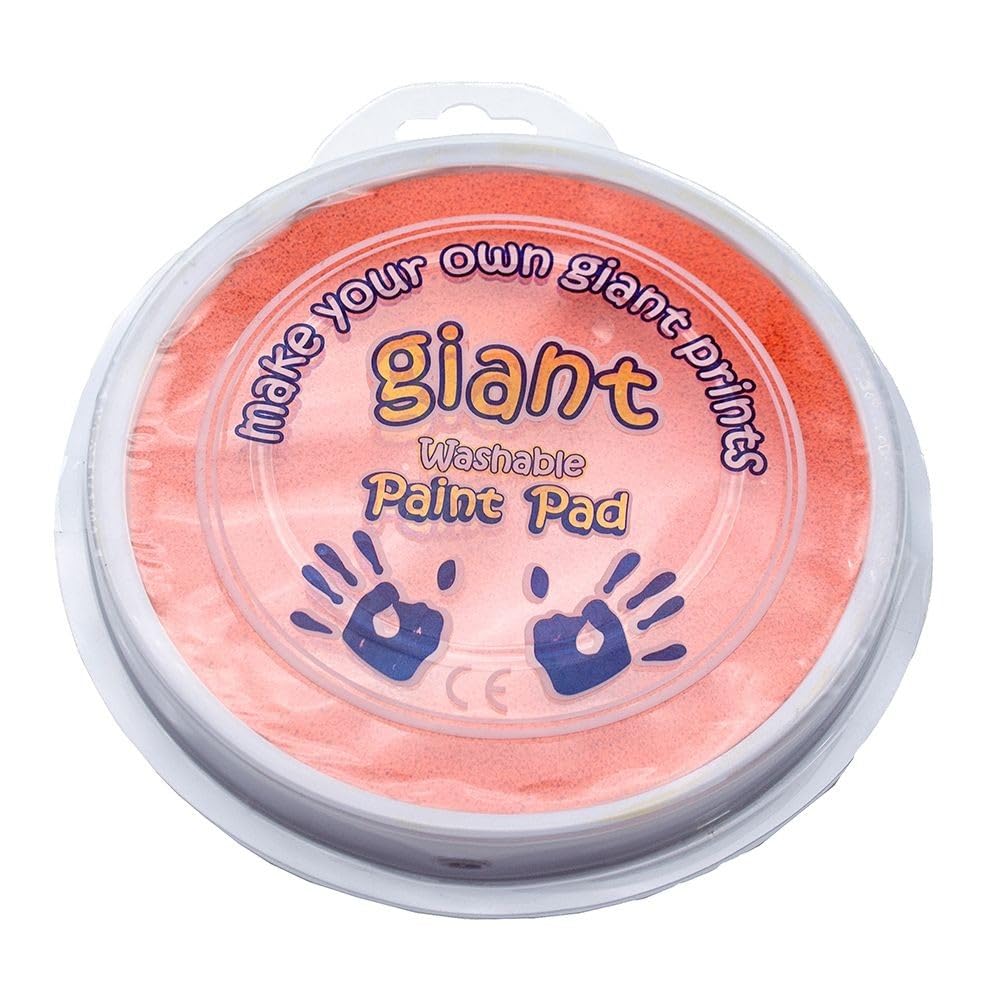 Baker Ross EV942 Orange Paint Pad - Pack of 1, Jumbo Stamps for Toddlers and Kids Finger Art and Creative Crafts Activities