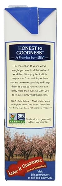 SILK SHELF-STABLE ALMONDMILK, UNSWEETENED VANILLA, DAIRY-FREE, VEGAN, NON-GMO PROJECT VERIFIED, 1 QUART