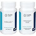Klaire Labs Interfase Plus (120 Capsules) + Serralase (180 Tablets) - Multi-Enzymes, Serratia Peptidase & Bromelain 'Digestive Enzymes - Gastrointestinal System, Gut Flora, Biofilm & Detox