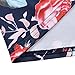 Liebeye Women Floral Print Stripe Long Sleeve Casual T-shirt Dress Blue-Rose XL