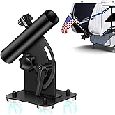 DZGKGM Magnetic RV Flag Pole Holder for 5th Wheel Hitch, Fifth Wheel Flag Pole Mount with Angle Adjustment, No-Drill RV FlagPole Holder for Camper, Trailer (No Poles Included)