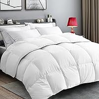 All Season Comforter King Size White Cooling Comforter for Night Sweats,Down Alternative Comforter,Duvet Insert with 8 Corner