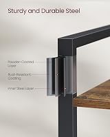 VASAGLE 4-Tier Bookshelf 24x40x107 cm Rustic Brown Ink Black LLS099B01 view 5