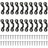 QLXHBOT Kayak Pad Eye Kit, 20pcs Kayak Tie Down Loops Deck Rigging Kit - Nylon Padeye and Stainless Steel Screws for Canoe Boat Kayaking Accessories