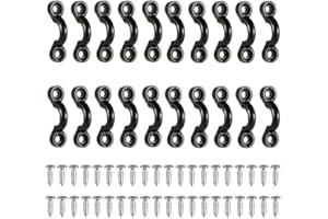 QLXHBOT Kayak Pad Eye Kit, 20pcs Kayak Tie Down Loops Deck Rigging Kit - Nylon Padeye and Stainless Steel Screws for Canoe Boat Kayaking Accessories