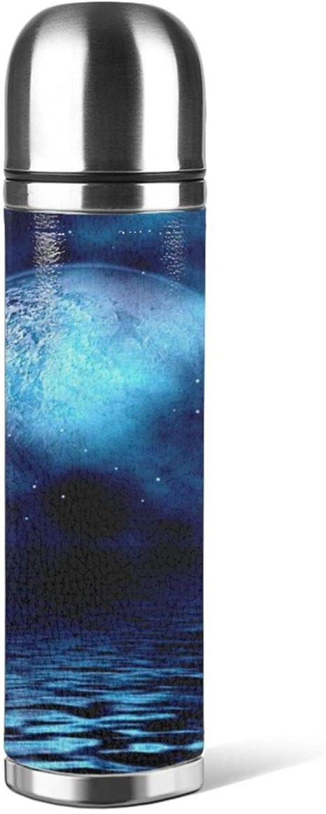Amazon 星空 月柄 おしゃれ きれい 水筒 直飲み ステンレス鋼 マグボトル サーモスカップ 真空断熱 ケータイマグ 保温 保冷 軽量 大容量 500ml ボトル コップ 付き 水筒 マグボトル オンライン通販