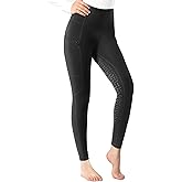 Harrison Howard Women's Full Seat Silicon Grip Equestrian Breeches Horse Riding Tights High Waisted Leggings
