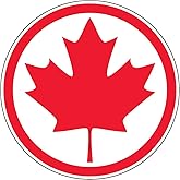 SassyStickers Canada Round Maple Leaf Vinyl Decal Sticker