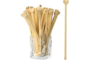 TreeMVI- 200PCS Disposable Coffee Stirrers 7IN Bamboo Coffee Stir Sticks for Mixing Drink,Cocktails,Milk Tea (200PCS-7IN Sweet)