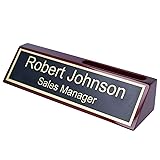 Wood Business Desk Name Plate