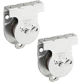 Leadrise Hardware N233-247 3219BC Ceiling Mount Single Pulley Wall Mount Pulley Ceiling Pulley in Zinc, 1-1/2", 2 Pack