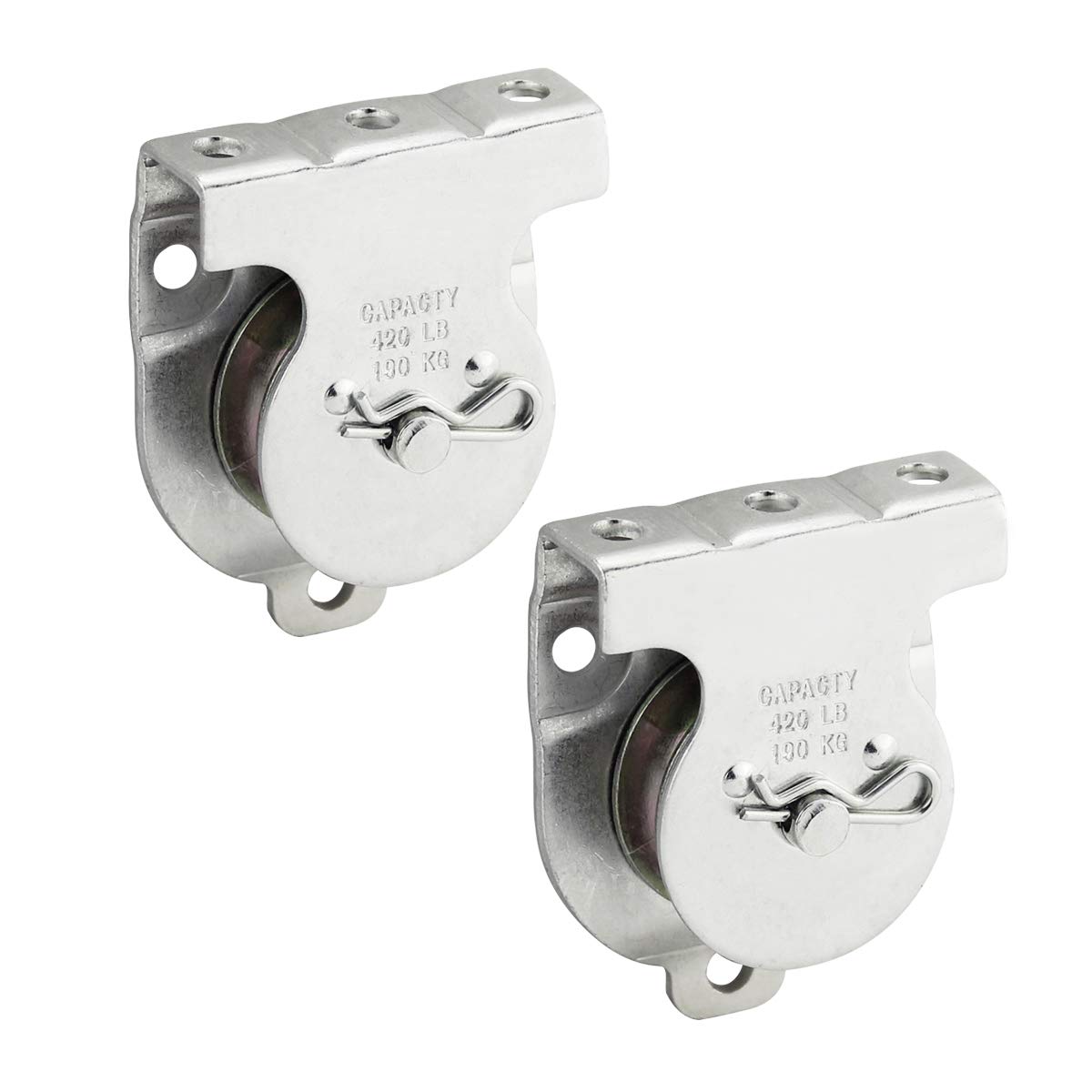 Photo 1 of Leadrise Hardware N233-247 3219BC Ceiling Mount Single Pulley Wall Mount Pulley Ceiling Pulley in Zinc, 1-1/2", 2 Pack