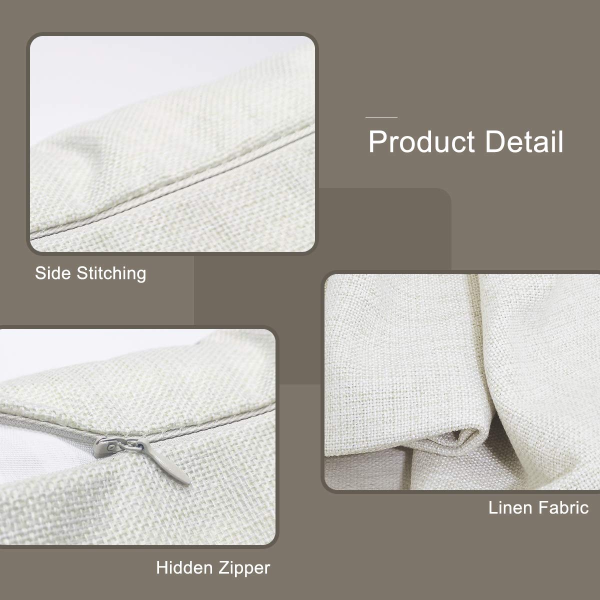 TIGERNU Throw Pillow Covers 18x18 inch (45x45cm) Linen Pillowcases Christmas Decorations Winter Snow Auto Church Cushion Cover for Couch Bed Sofa Car- Set of 4