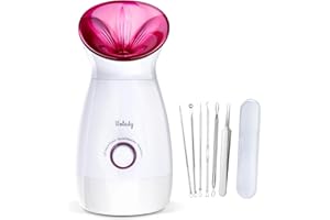 Wolady Facial Steamer Large 3-in-1, Towel Warmer & Humidifier Mode, Nano-Ionic Face Steamer with Skin Care Tools, Facial Pore