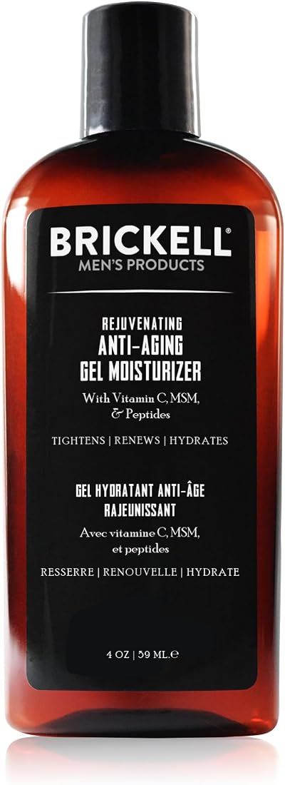 Brickell Men's Anti-Aging Gel Moisturizer 118ml Natural Organic Reduces Wrinkles