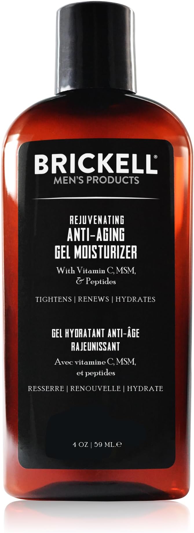 Brickell Men's Anti-Aging Gel Moisturizer 118ml Natural Organic Reduces Wrinkles