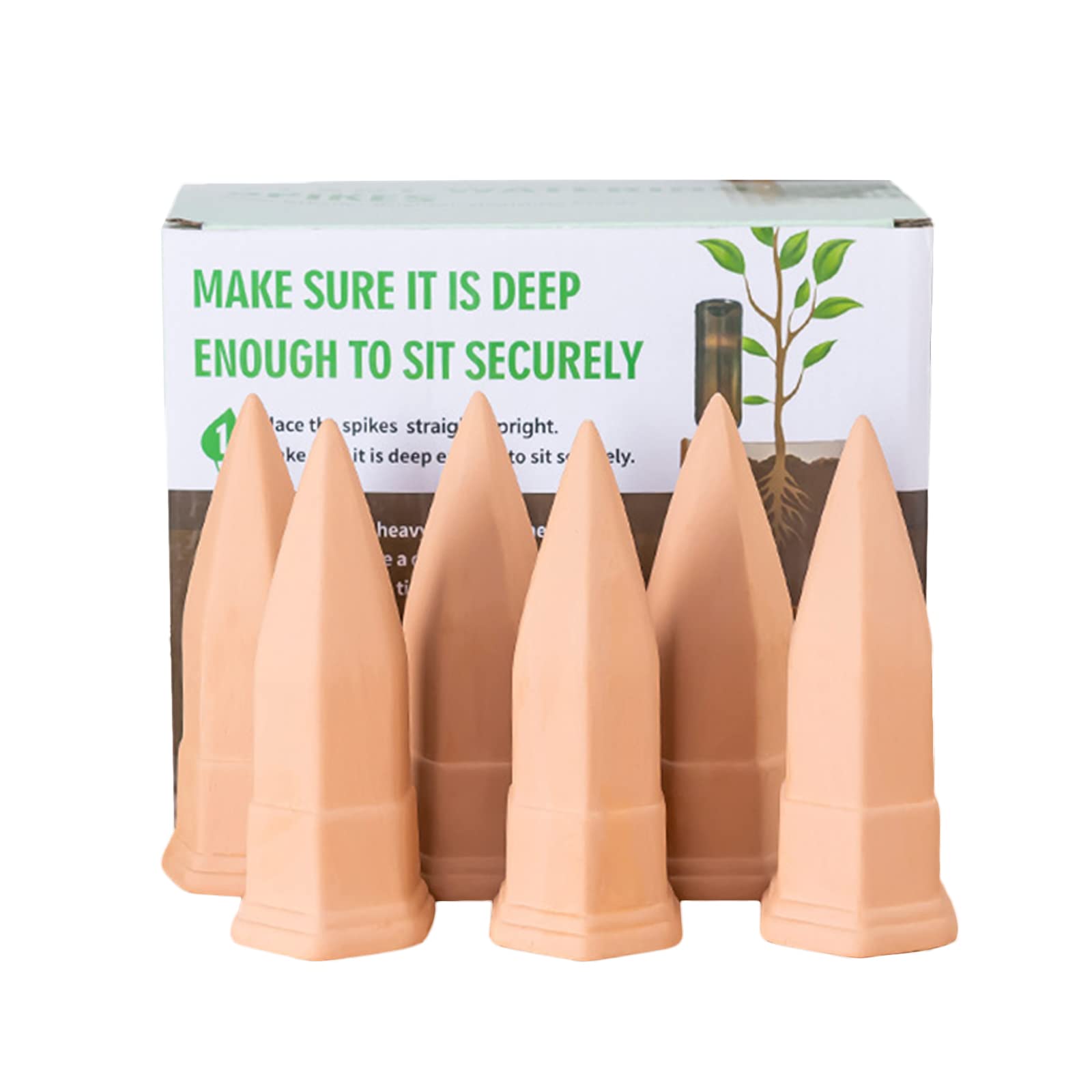 CHSEEO Plant Watering Devices, Self Watering Spikes, Vacation Plant Watering Dripper, 6 Pack Automatic Drip System Irrigation Equipment Tool, for Indoor Outdoor Home and Office Plants