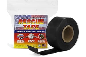 Bond It Rescue Tape, Self-Fusing Silicone for Emergency Plumbing, Pipe & Hose Repair, Electrical Insulation, Waterproof, 950PSI, Made in USA, 1" x 12', Black