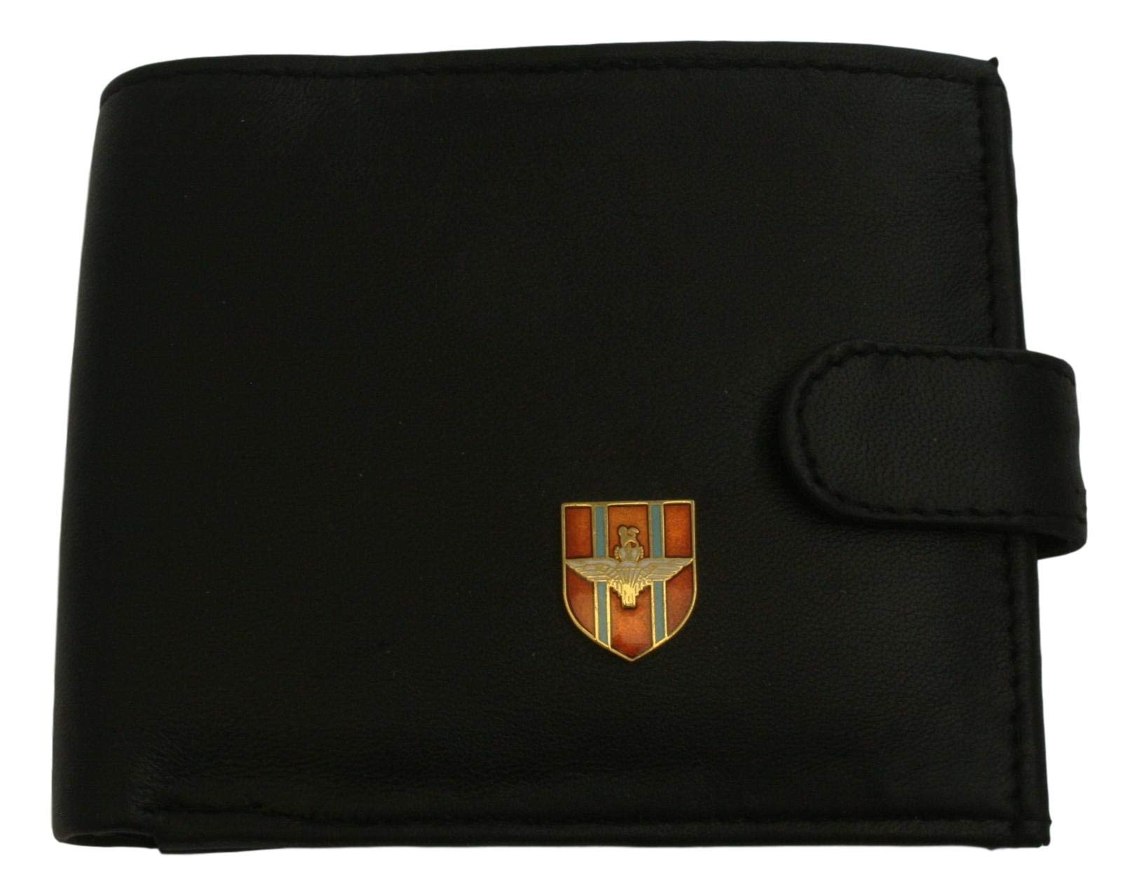 Parachute Regiment Black Leather Mens Wallet RFID Protection ME3